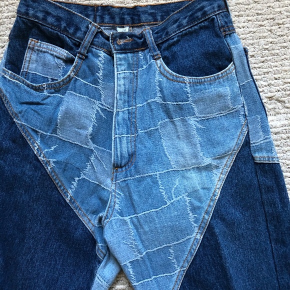 Doubled jeans with mom jean fit - Picture 2 of 6